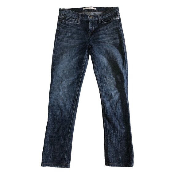 Joe's Jeans Womens Dark Wash Designer Straight Leg Jeans Size 26 Low Rise Casual - Picture 1 of 5